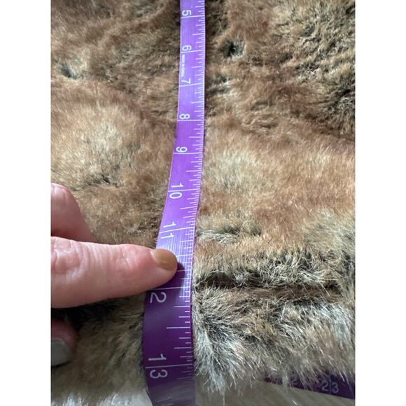 Pottery Barn Faux Fur Hobo Boho Tote Bag - Brown - Picture 7 of 7